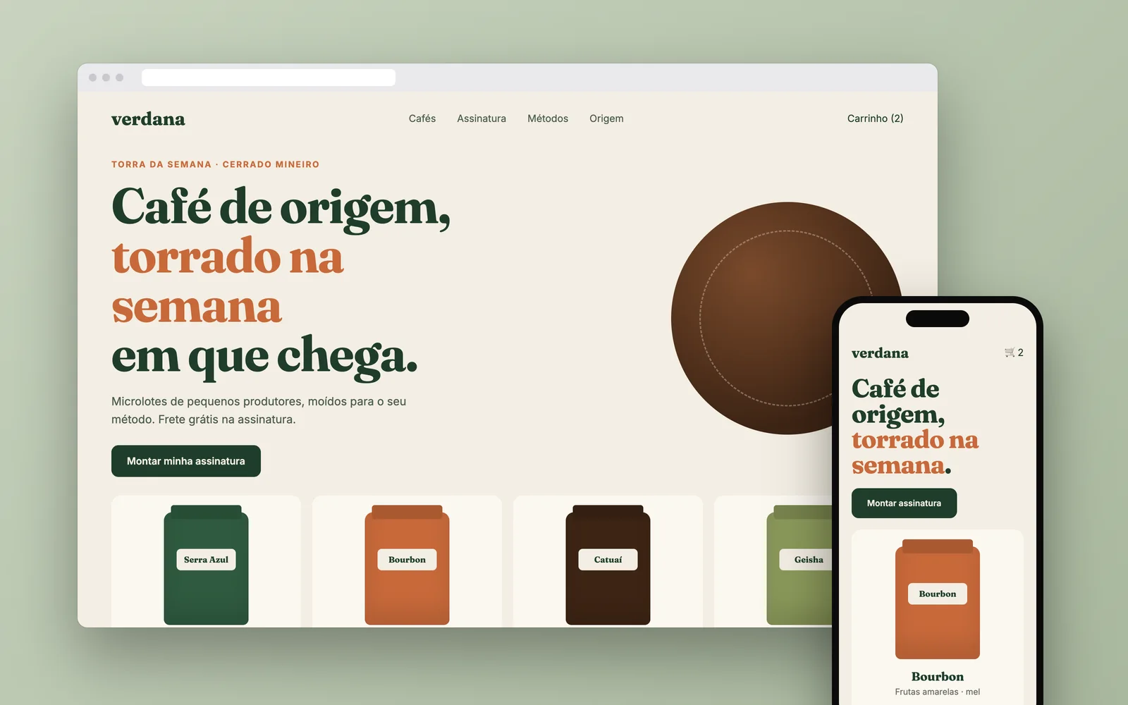 Verdana Café: Loja de cafés especiais com assinatura recorrente